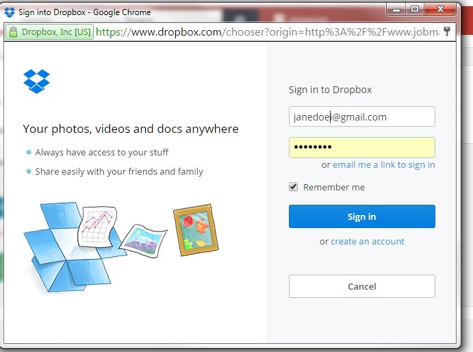can i have more than one dropbox sign in