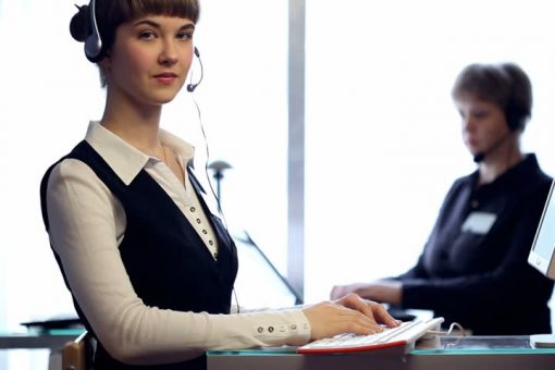 switchboard operator working