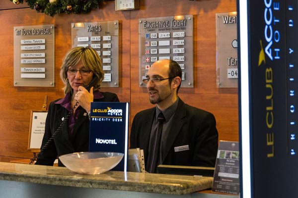 Hotel reception staff